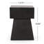 Table d'appoint contemporaine avec finition noire, béton léger, aucun assemblage requis, style piédestal - 35,5 cm de profondeur x 48,9 cm de hauteur, oxyde de magnésium, style moderne noir, assemblage requis, design 35,5 cm de largeur 48,9 cm de hauteur