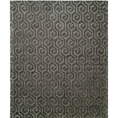 Geometric Area Rug in Gray