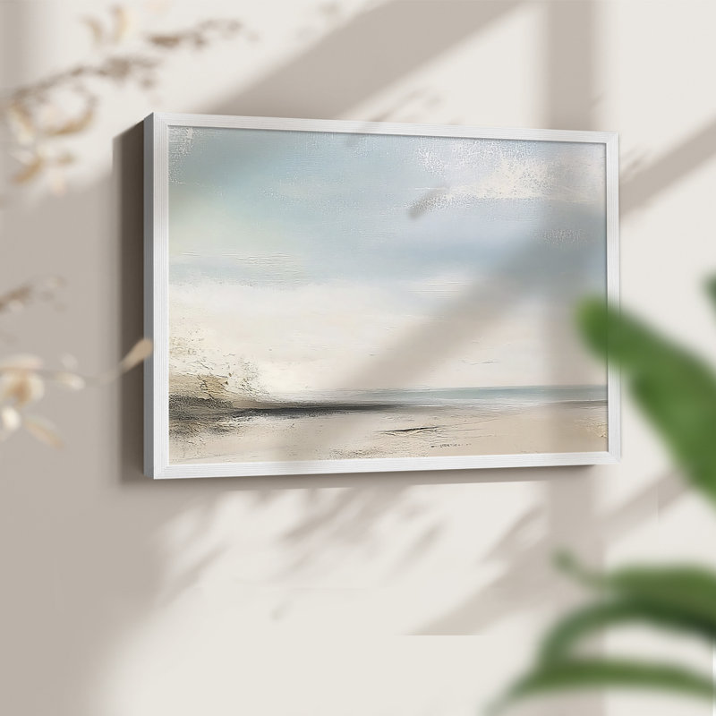 Série abstraite - CXII - Reproduction encadrée - Restickable, H 22 po x l 28 po, Blanc