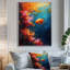 «Blue Orange Coral Marine Fish Life I» - décoration murale art corail-580413849-752323949
