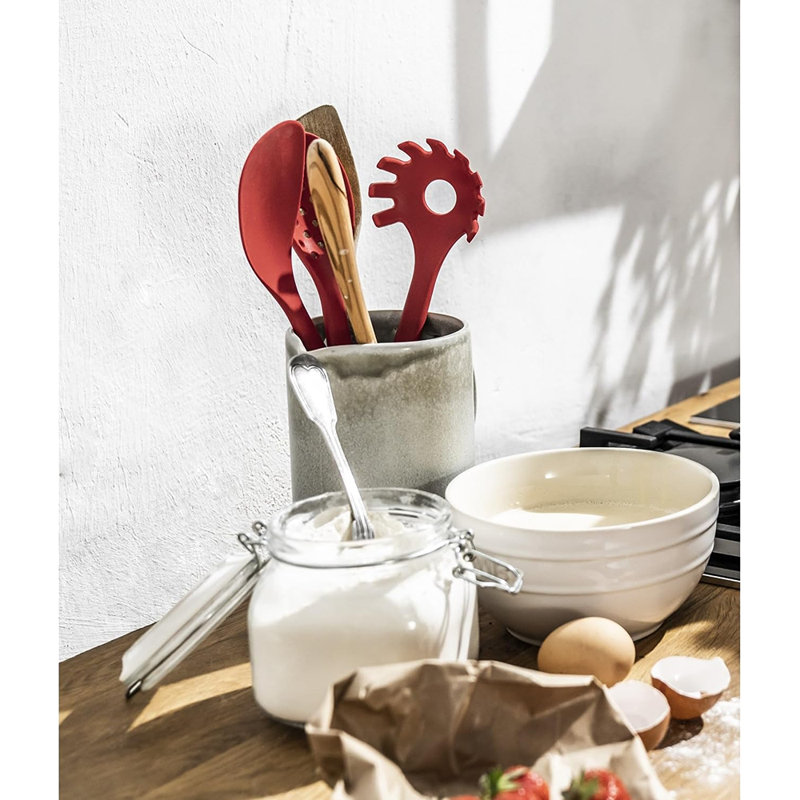 BALLARINI Rosso Small Spatula, 1.25" W x 9.25" L, Red