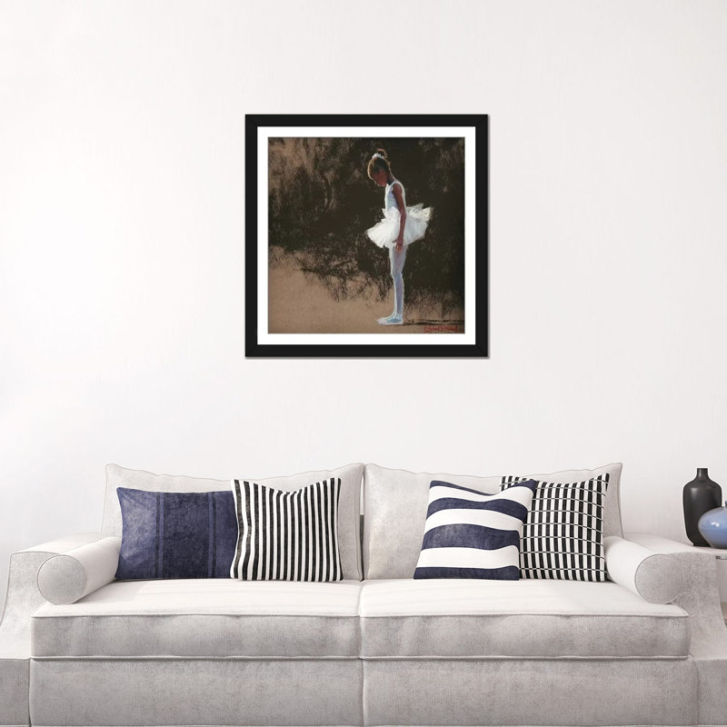 « anticipation », peinture sur toile tendue, H 24 po x l 24 po x P 1 po, Papier d'art encadré noir, Blanc