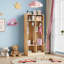 Vestiaire pour enfants à 2 compartiments avec 4 casiers et 4 crochets, solution de rangement sécurisée pour la garderie et la salle de classe-136055790