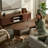47.24" Oval Coffee Table with Walnut Veneer
