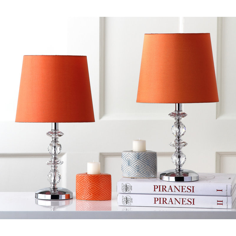 Daneysha Crystal Table Lamp, Orange