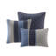 Ensemble d'édredon 7 pièces Cal King en microsuède bleu marine Collins-2028104439-2028104441