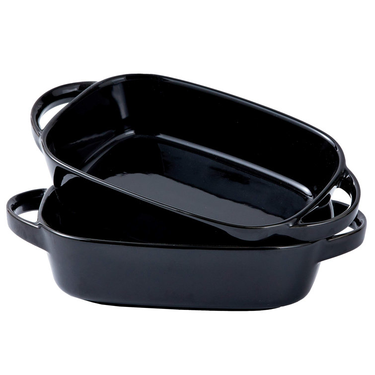 Bruntmor 10 x6 Oval Ceramic Deep Dish Pie Pan Set of 2 - Black, 10 x 6 -  City Market