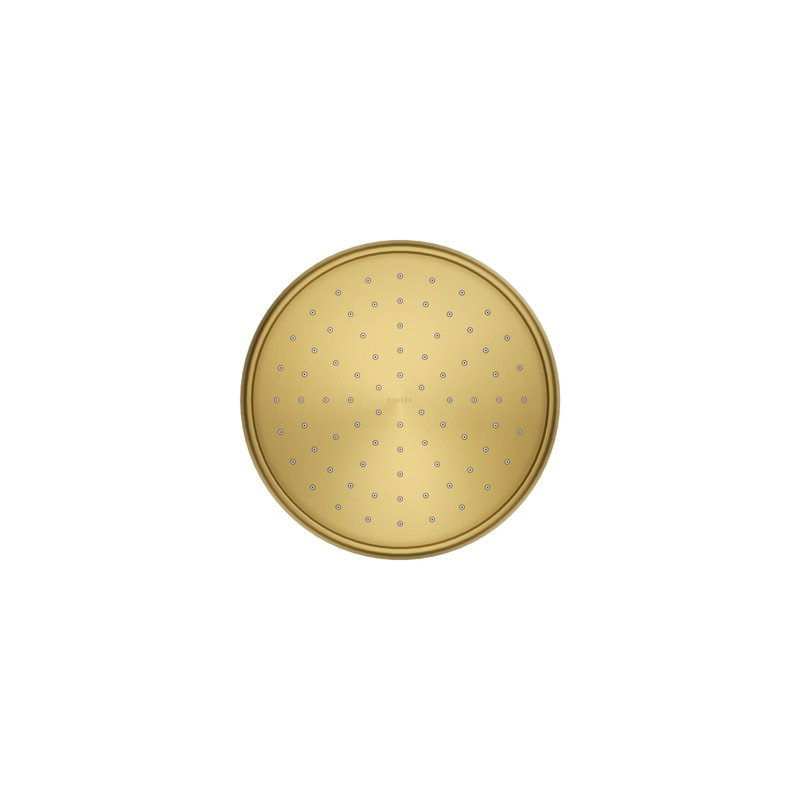 Traditional Rain Shower Head, Vibrant Brushed Gold