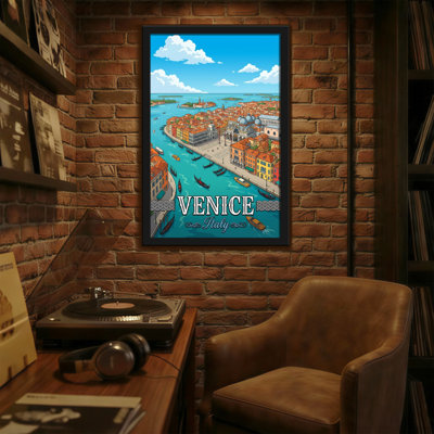 Paysages pittoresques et urbains de Venise, bâtiments de voies d'eau, horizon, gondoles, Italie