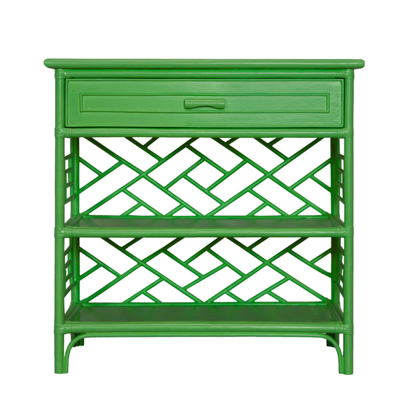 Chippendale End Table, Bright Green
