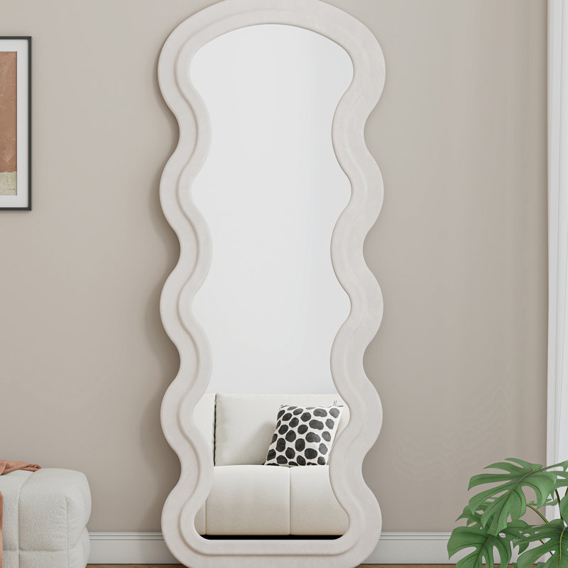 cream white mirror