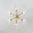 Eclectic Modern 7-Light Dimpled Glass Sphere Chandelier