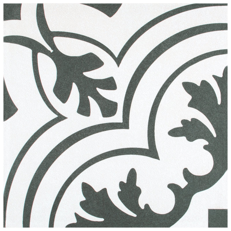 Twenties 8" x 8" Ceramic Patterned Wall & Floor Tile