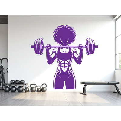 Adhésif décoratif Afro Girl Power Gym: Fitness Motivation Workout 1083DRS