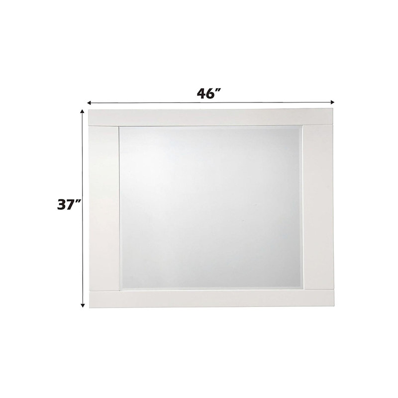 Naima II White High-Gloss Mirror