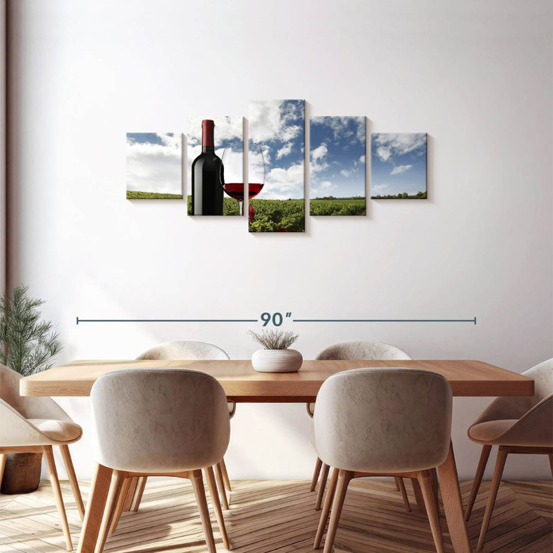 Vin à la vigne, H 30 po x l 68 po