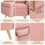 Causeuse rembourrée 46,5 po Boarisch, rose-1926197759