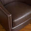 Fauteuil club en cuir reconstitué brun