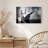 Silver Android Holding Blue Orb On Steps Canvas Wall Art-337700844