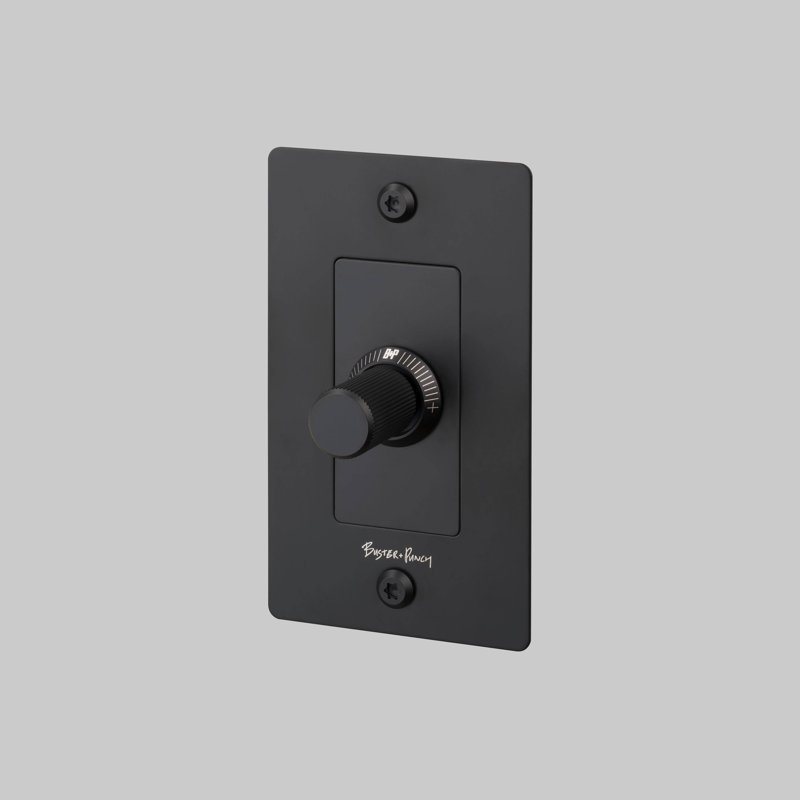 1G Dimmer / LED / Linear / With Logo, Steel, 1 Gang