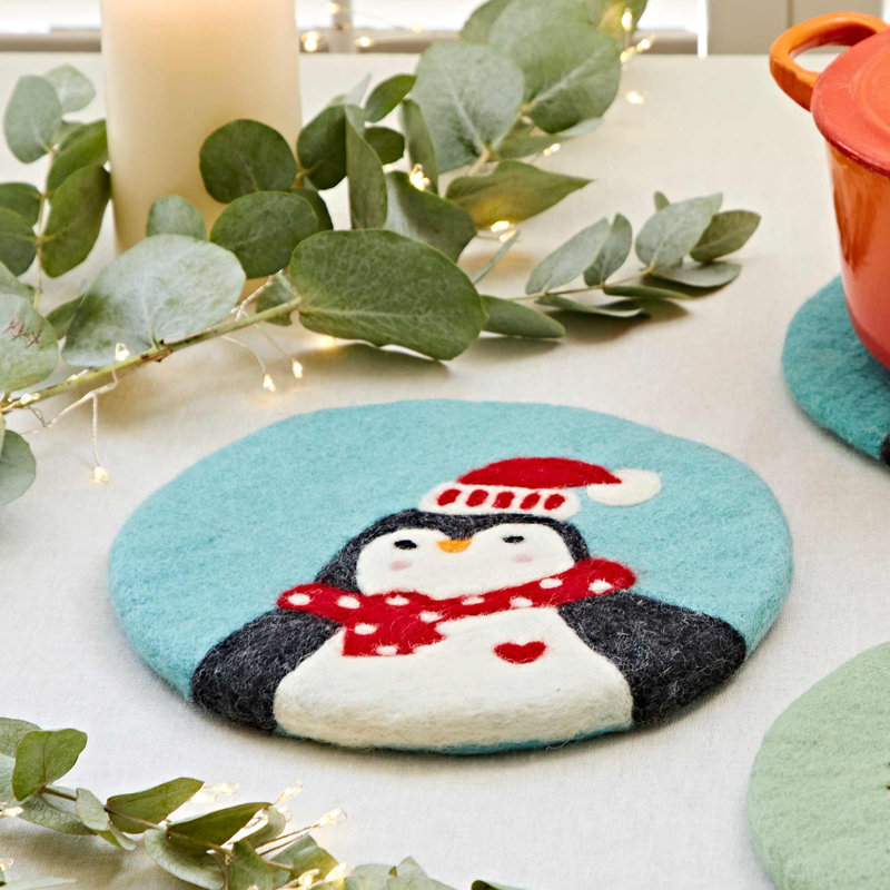 Felt Penguin Trivet