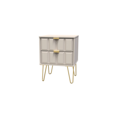 Fully Assembled Alkim Manufactured Wood Bedside Table