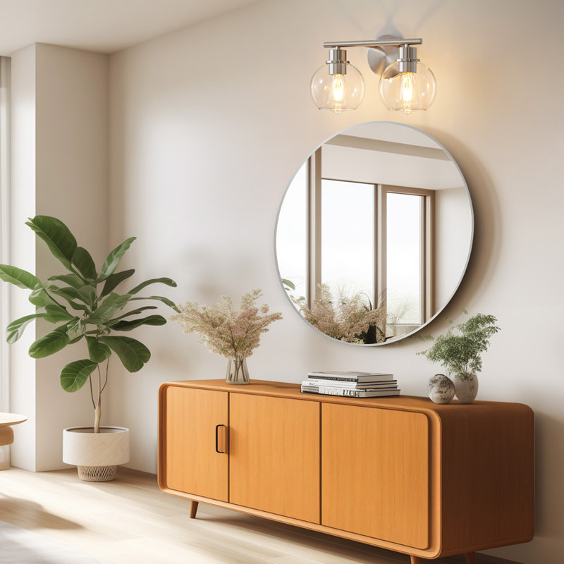 Éclairage de meuble-lavabo à intensité variable Aanay, 2, Nickel