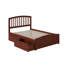 Lit plateforme Bharmal avec pied de lit et tiroirs de rangement assortis-296005907-296005909