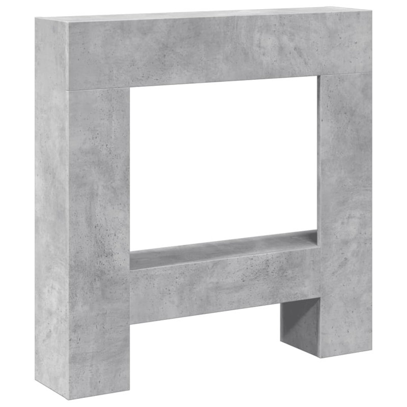 Fireplace Surround 81X18x82 Cm Engineered Wood, Concrete Grey