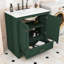 Meuble-lavabo en bois avec lavabo en céramique, tablette réglable et tiroir-1133982954
