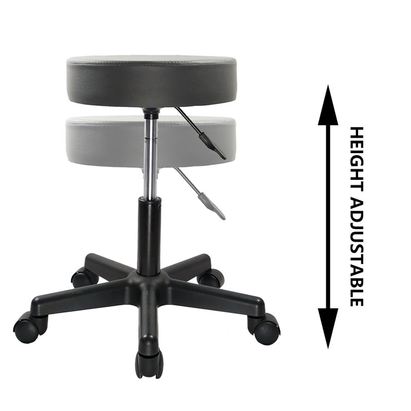 Adjustable Height Ergonomic Stool with Wheels, Gray