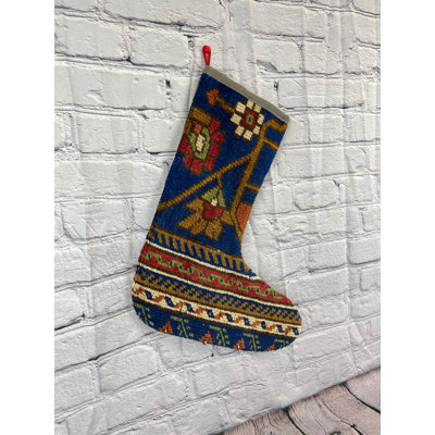 Tapis de Noël cadeau de Noël bas fait à la main 7 pi x 17 po # 7290