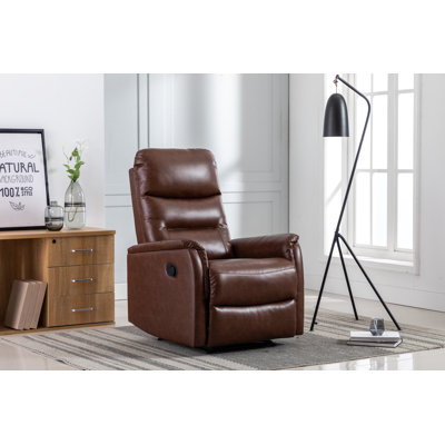 Fauteuil inclinable standard en similicuir manuel à dégagement zéro de 30,3 po de largeur Minarik