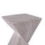 Andree 18.5"H Outdoor Magnesium Oxide Side Table with Sculptural Twist Design-125098456