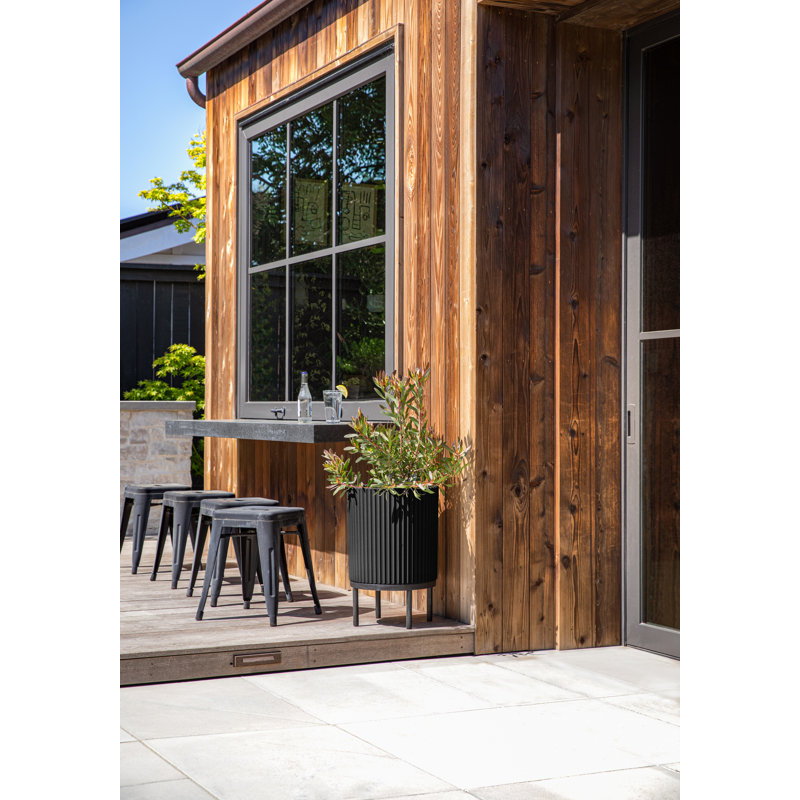 Jardinière Demi Series avec support, Noir, 1, H 22 po x l 14,75 po x P 14,75 po