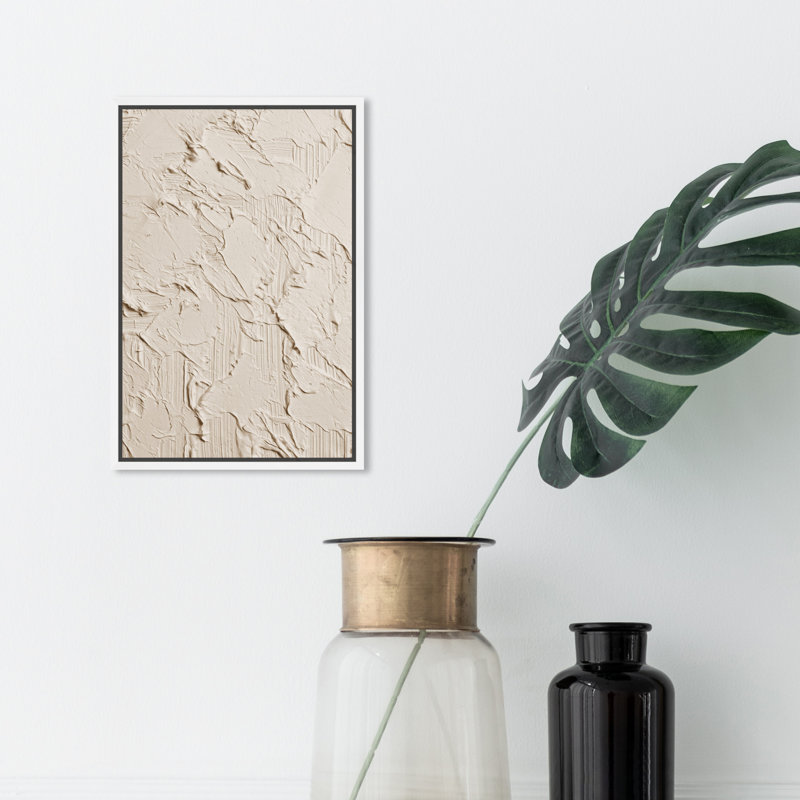 Muted Dabs by Oliver Gal - Floater Frame Print on Canvas, 16" H x 11" W, White