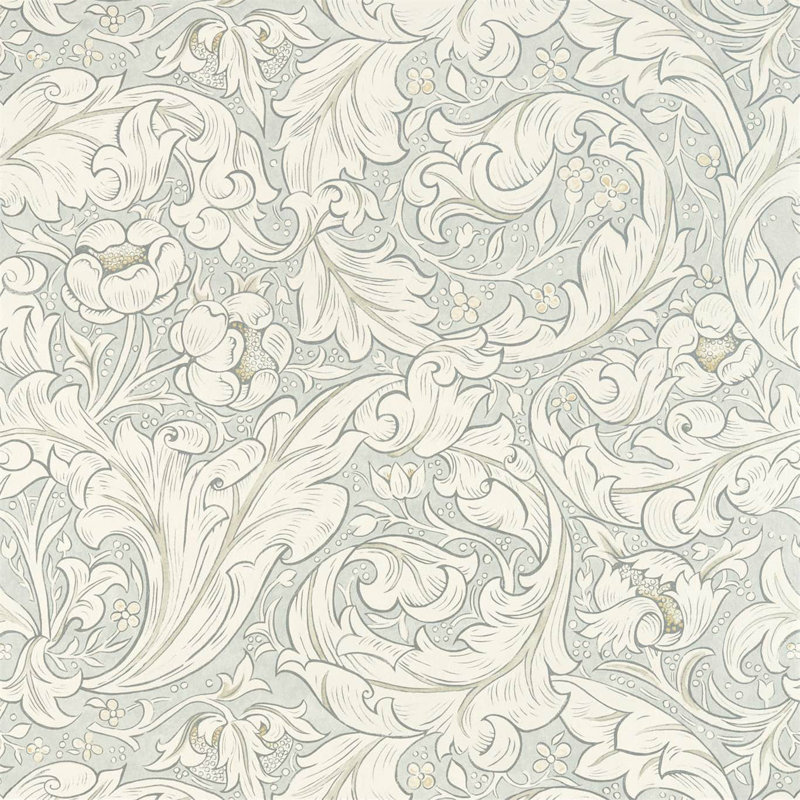 Pure Bachelors Button Wallpaper, Gray/Blue