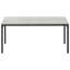 Table basse moderne pour le salon, L 40 po rectangulaire, stratifié gris, table de pièce en métal noir, stratifié et métal, look