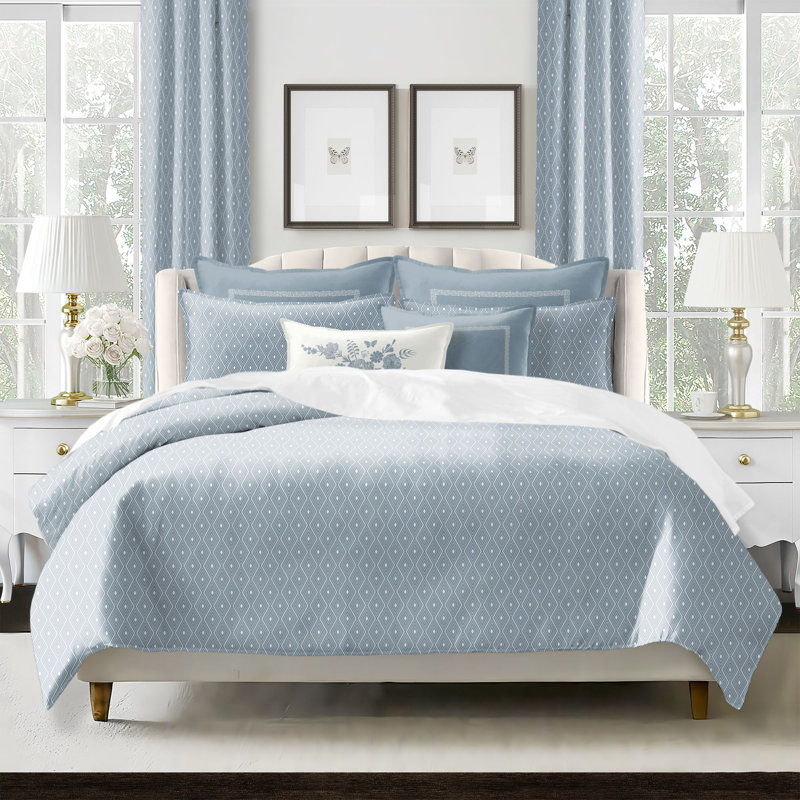 Samuel Diamond Cotton Slub Fabric Bedding Ensemble