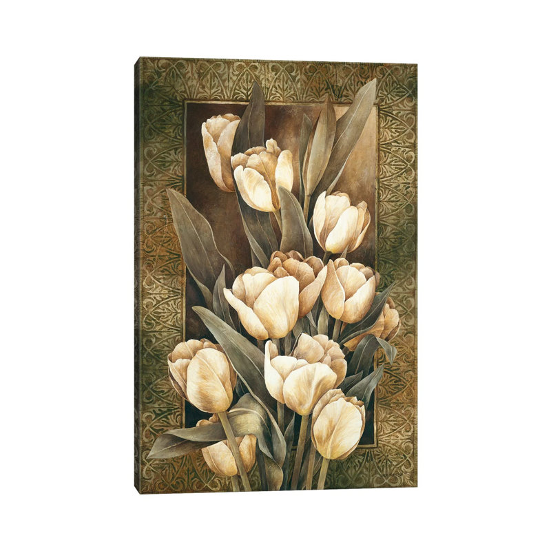 Golden Tulips by Linda Thompson - Wrapped Canvas Painting, 101.6 cm H x 66.04 cm W