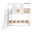 Lit mezzanine pour enfants avec glissade et aire de jeux inférieure polyvalente délimitée par des garde-corps-670303635-670303645