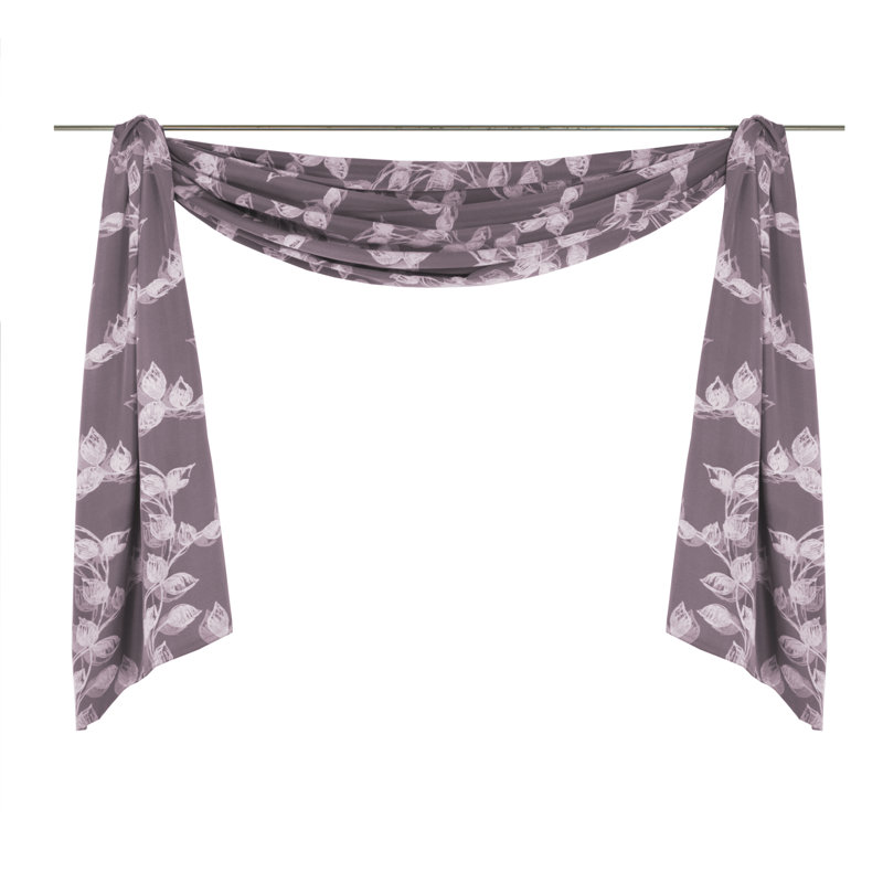 Aston Room Darkening Window Scarf Single Panel, 600cm Width x 135cm Drop, Lilac