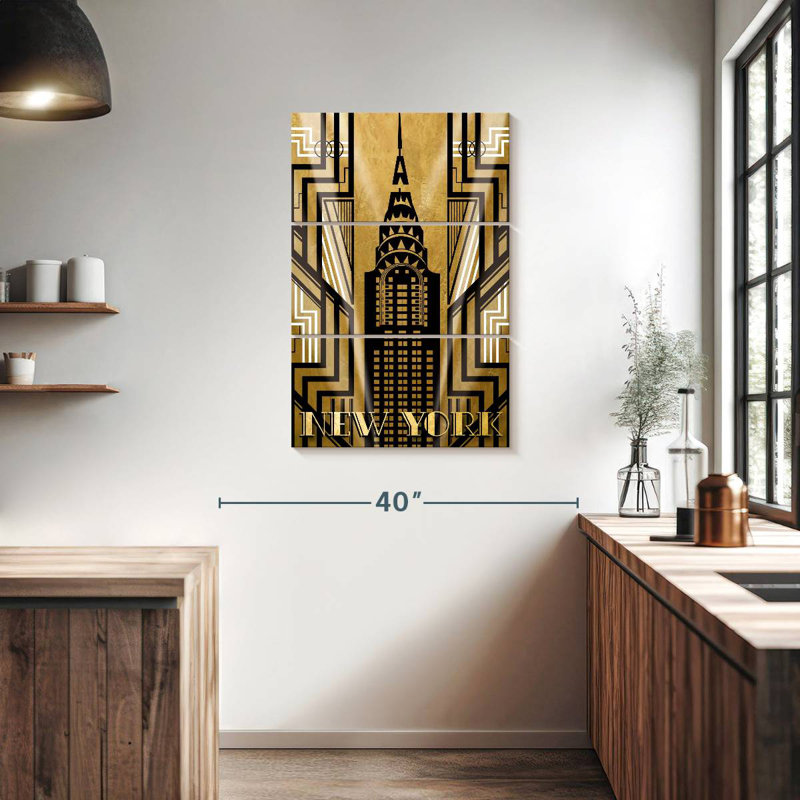 NY Deco, H 38 po x l 24 po