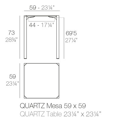 Quartz Plastic Dining Table