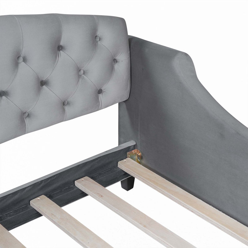 Lit de jour Modern Luxury, Gris, Lit simple