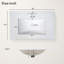 Meuble-lavabo 30 po avec lavabo en céramique, meuble-lavabo simple gris moderne avec 2 portes et une tablette, portes à fermeture douce-868542826