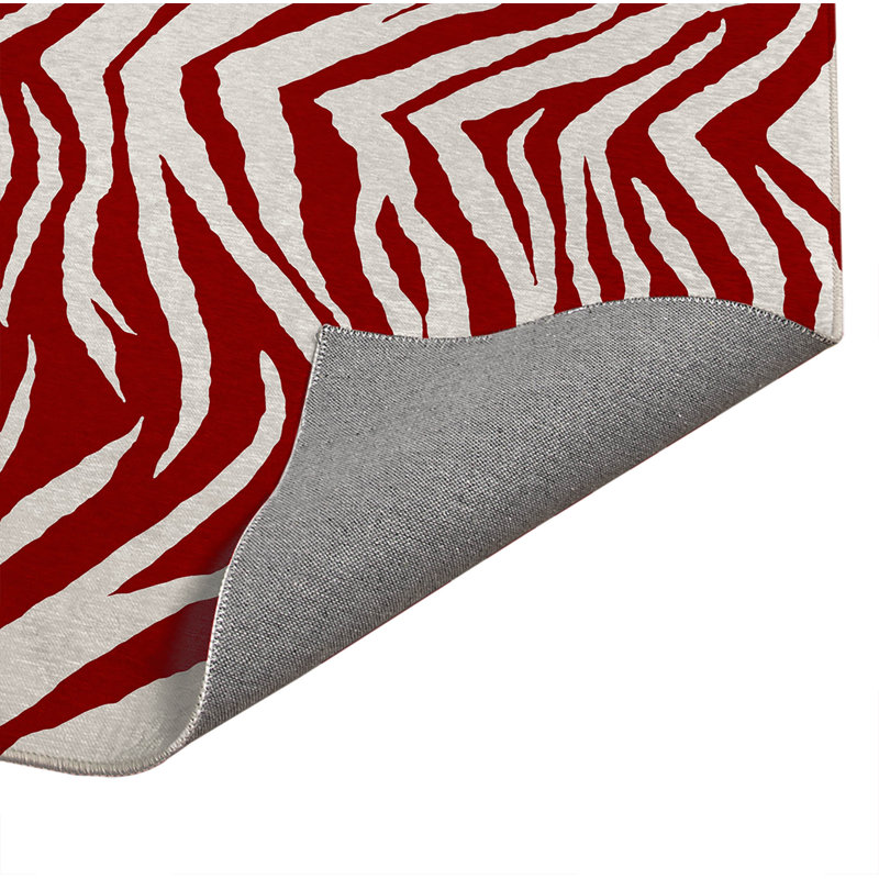 Paillasson Zebra, L 5 po x L 7 po, Rouge canneberge