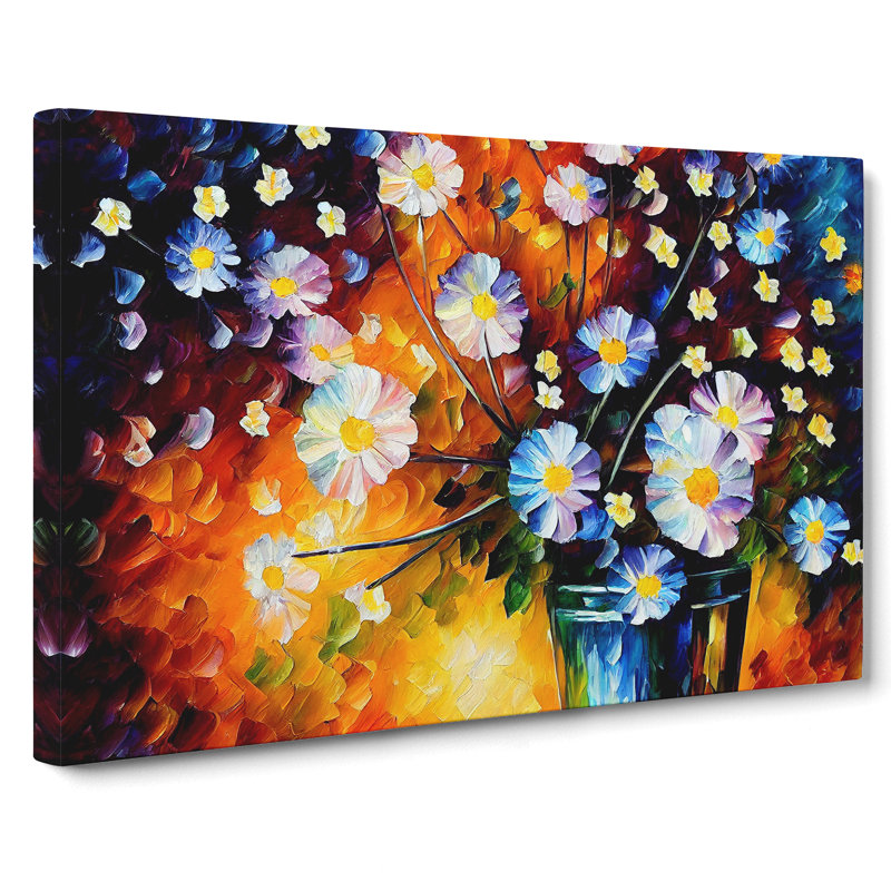 Mixed Flowers Vol.1 Abstract - Wrapped Canvas Painting, 40cm H x 60cm W x 3cm D