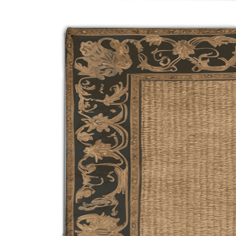 Tapis d'intérieur et d'extérieur brun français, Rectangulaire 2 pi x 3 pi