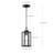 54.4"H 1-Light Adjustable Outdoor Pendant Light Fixture with Matte Black Finish,1 E26 Bulb Base-1298229827